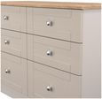 Sussex Cashmere and Oak Effect 6 Drawer Midi Chest