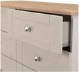 Sussex Cashmere and Oak Effect 6 Drawer Midi Chest