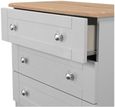 Sussex Grey and Oak Effect 3 Drawer Small Chest