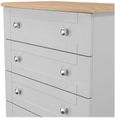 Sussex Grey and Oak Effect 5 Drawer Chest
