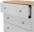 Sussex Grey and Oak Effect 5 Drawer Chest