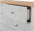 Sussex Grey and Oak Effect 6 Drawer Midi Chest