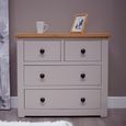 Diamond Painted Chest of Drawers - 2+2 Drawer