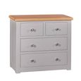 Diamond Painted Chest of Drawers - 2+2 Drawer