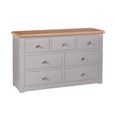 Diamond Painted Chest of Drawers - 4+3 Drawer - Wide