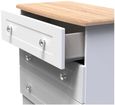 Sussex White and Oak Effect 3 Drawer Small Chest