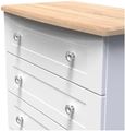 Sussex White and Oak Effect 4 Drawer Chest