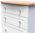Sussex White and Oak Effect 4 Drawer Deep Chest