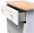 Sussex White and Oak Effect 4 Drawer Deep Chest