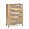 Sydney Chest of Drawers - 5 Drawer - Midi - Faux Rattan