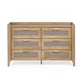 Sydney Chest of Drawers - 6 Drawer - Wide - Faux Rattan