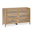 Sydney Chest of Drawers - 6 Drawer - Wide - Faux Rattan