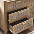 Sydney Chest of Drawers - 6 Drawer - Wide - Faux Rattan