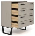 Texas Grey 4 Drawer Chest