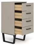 Texas Grey 4 Drawer Narrow Chest