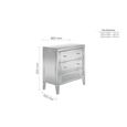 Valencia Small Chest - 3 Drawer - Mirrored