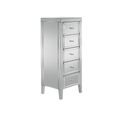 Valencia Narrow Chest - 5 Drawer - Mirrored