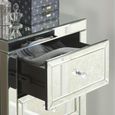 Valencia Narrow Chest - 5 Drawer - Mirrored