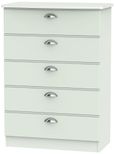 Victoria Grey 5 Drawer Chest