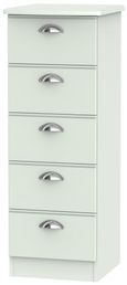 Victoria Grey 5 Drawer Narrow Chest