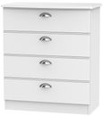 Victoria White 4 Drawer Chest