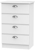 Victoria White 4 Drawer Midi Chest