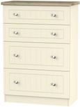 Vienna Cream 4 Drawer Deep Chest