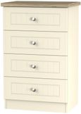 Vienna Cream 4 Drawer Midi Chest