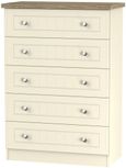 Vienna Cream 5 Drawer Chest