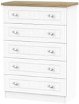 Vienna Porcelain 5 Drawer Chest