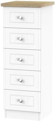Vienna Porcelain 5 Drawer Narrow Chest