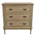 Vintage Mahogany French Style 3 Drawer Wide Chest