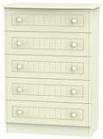 Warwick Cream 5 Drawer Chest