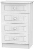 Warwick White 4 Drawer Midi Chest