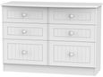Warwick White 6 Drawer Midi Chest