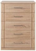 Luxor 3+4 Chest - 5 Drawer - Rustic Oak
