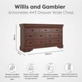Antoinette Wide Chest - 4+3 Drawer - Cherrywood