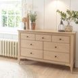 Toulon Wide Chest - 3+4 Drawer - Oak