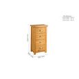 Woburn Narrow Chest - 4 Drawer - Rustic Oak