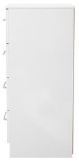 Worcester White 4 Drawer Narrow Chest