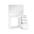 Ava Single Dressing Table - 5 Drawer - White