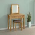 New Trinity Dressing Table Set - 2 Drawer - Natural Oak