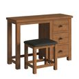 Original Dressing Table Set - 3 Drawer Single - Rustic Oak