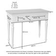 Cromwell Dressing Table - 2 Drawer - White Painted