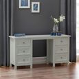 Maine Dressing Table - 6 Drawer - Double - Grey