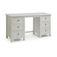 Maine Dressing Table - 6 Drawer - Double - Grey
