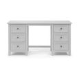 Maine Dressing Table - 6 Drawer - Double - Grey