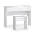Manhattan Dressing Table - 2 Drawer - White Gloss