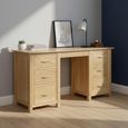 Nimbus Dressing Table - 6 Drawer Double - Oak