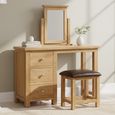 Appleby Dressing Table - 3 Drawer - Single Set - Oak